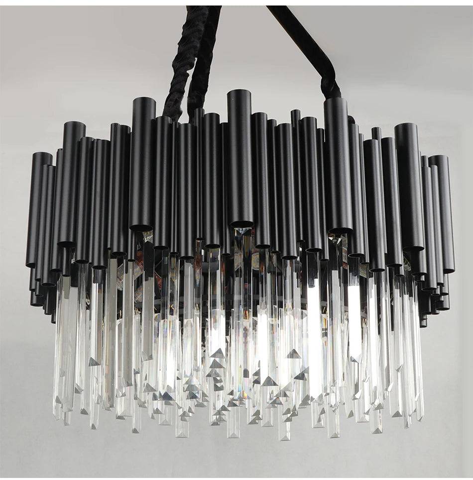 Black pipe chandelier