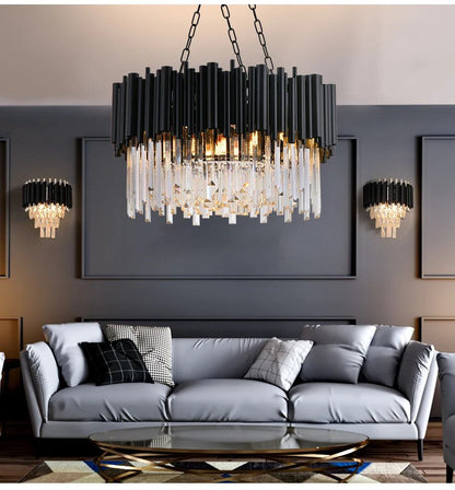 Black pipe chandelier