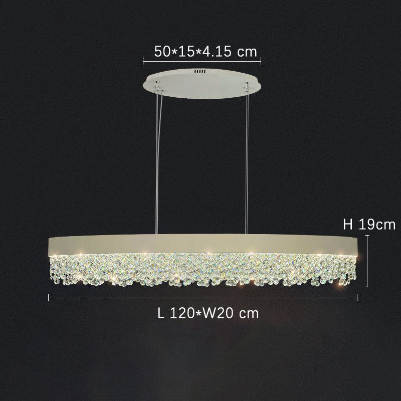 Modern Gypsophila chandelier with metal and crystal design, LED bulbs, warm and cool light options, suitable for living room, bedroom, dining room