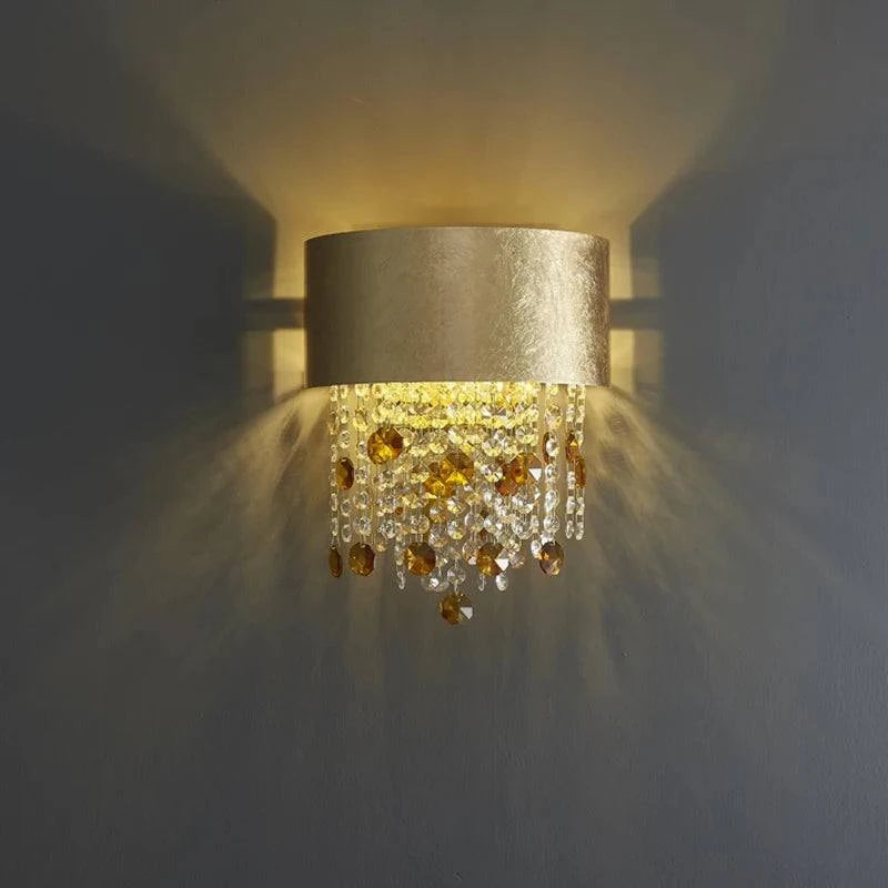 Gold bedside wall lamp