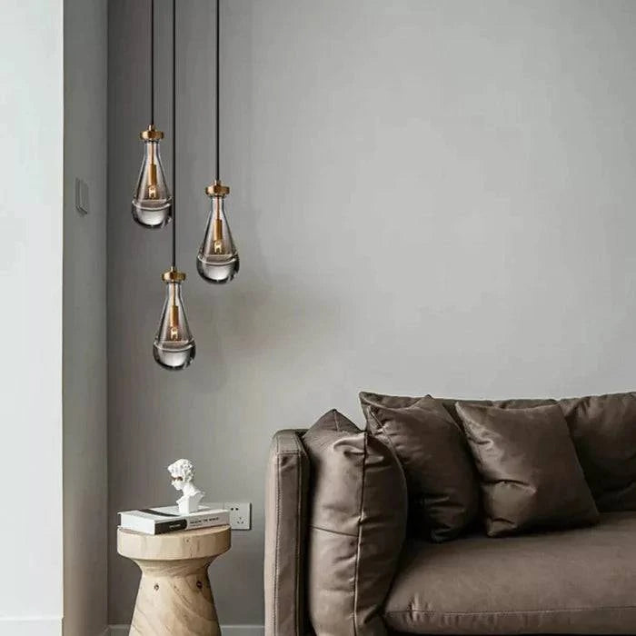 Raindrop 3 Lights Pendant Lamp, Mini Kitchen Island Lamp