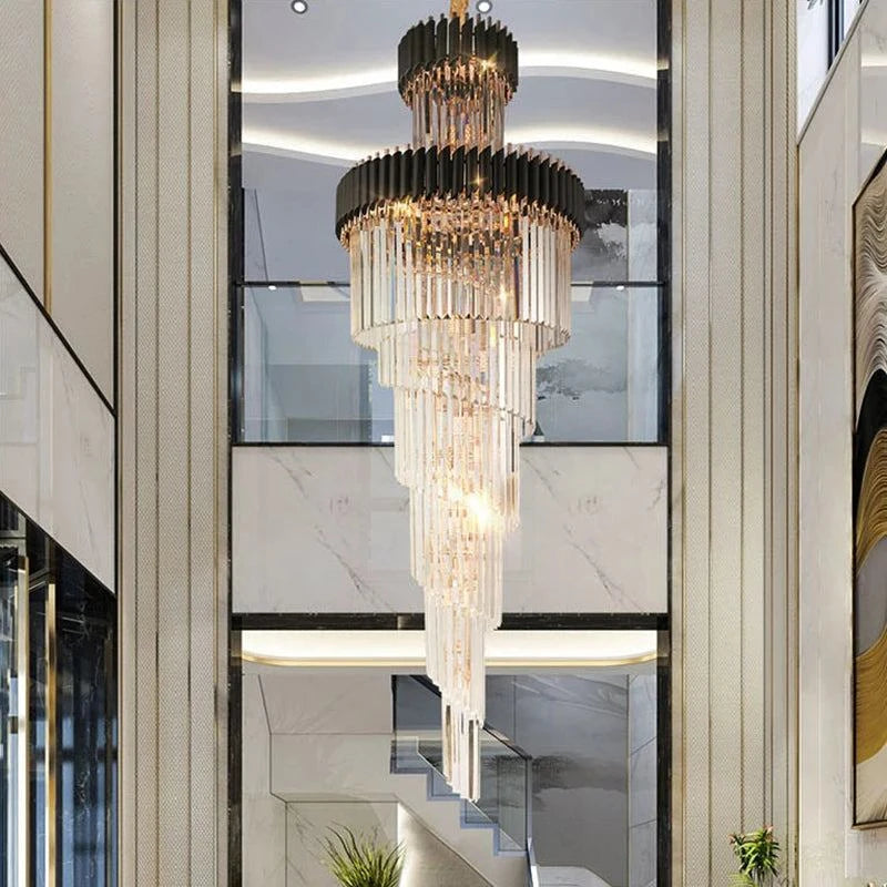 Onyx Multiple Tier Crystal Chandelier