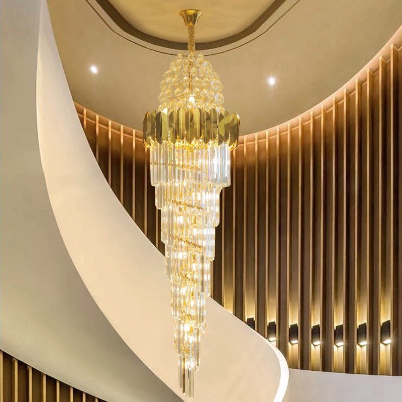 Golden luxury crystal chandelier