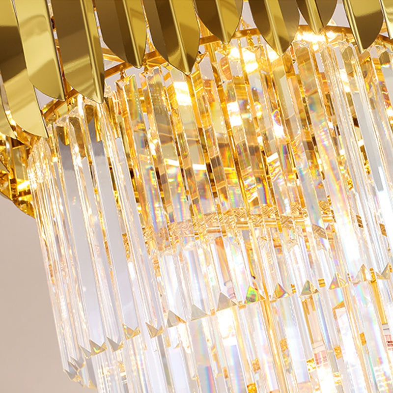 Golden luxury crystal chandelier