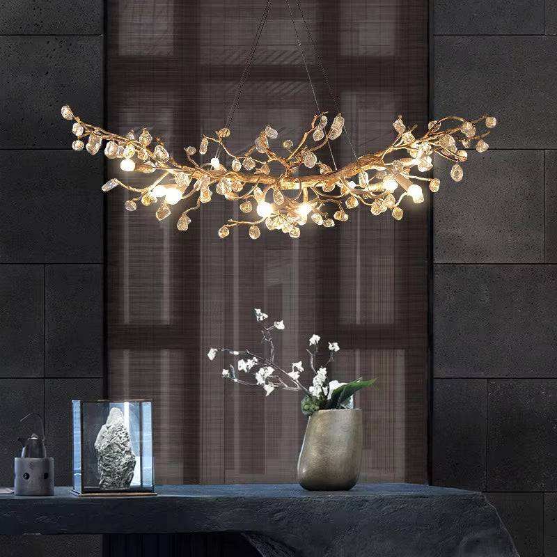 Artistic design copper chandelier