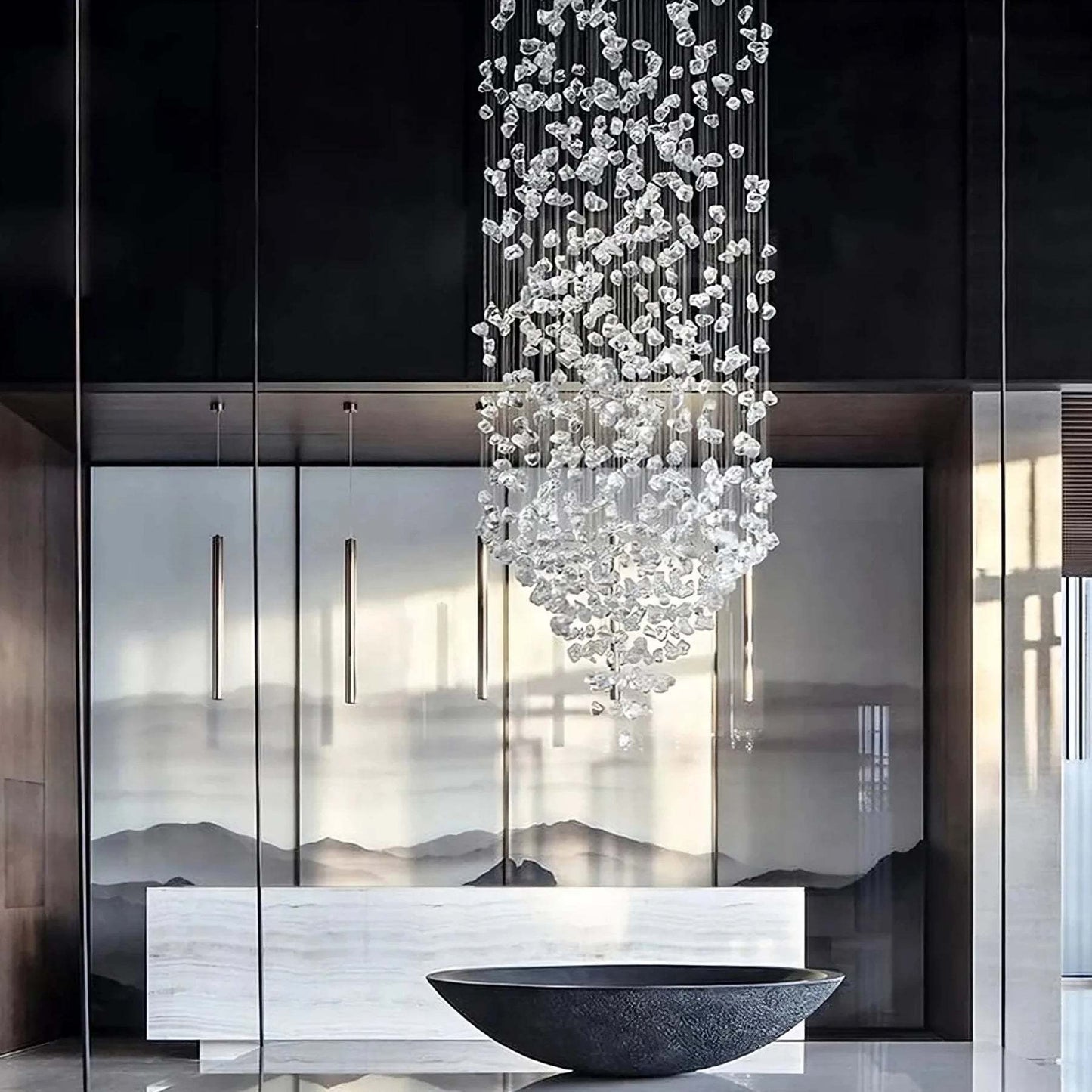 Stone Staircase Chandelier