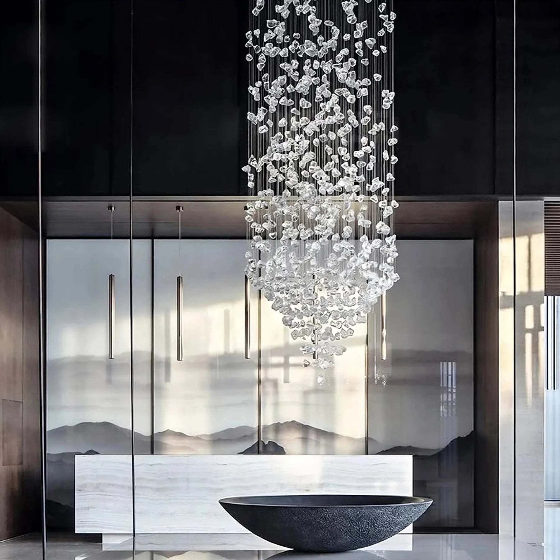 Stone Staircase Chandelier