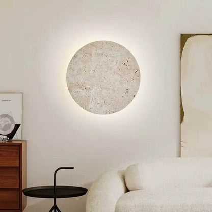 Round marble wall lamp