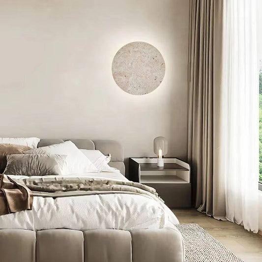 Round marble wall lamp