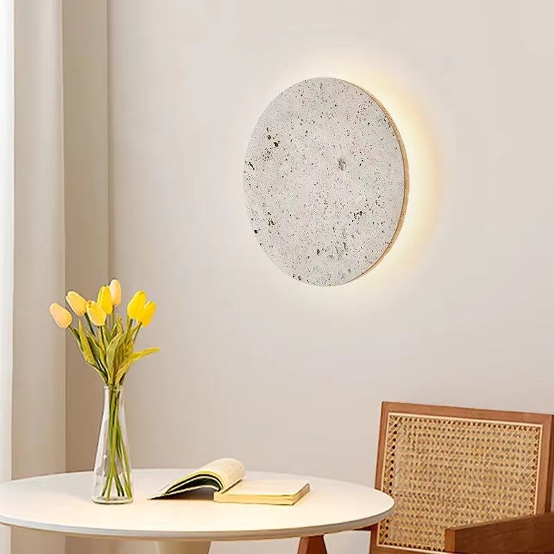 Round marble wall lamp