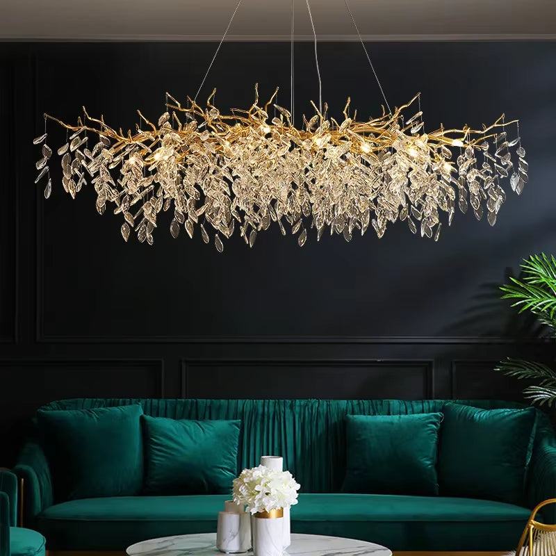 Tree Branch Raindrop Crystal Chandelier