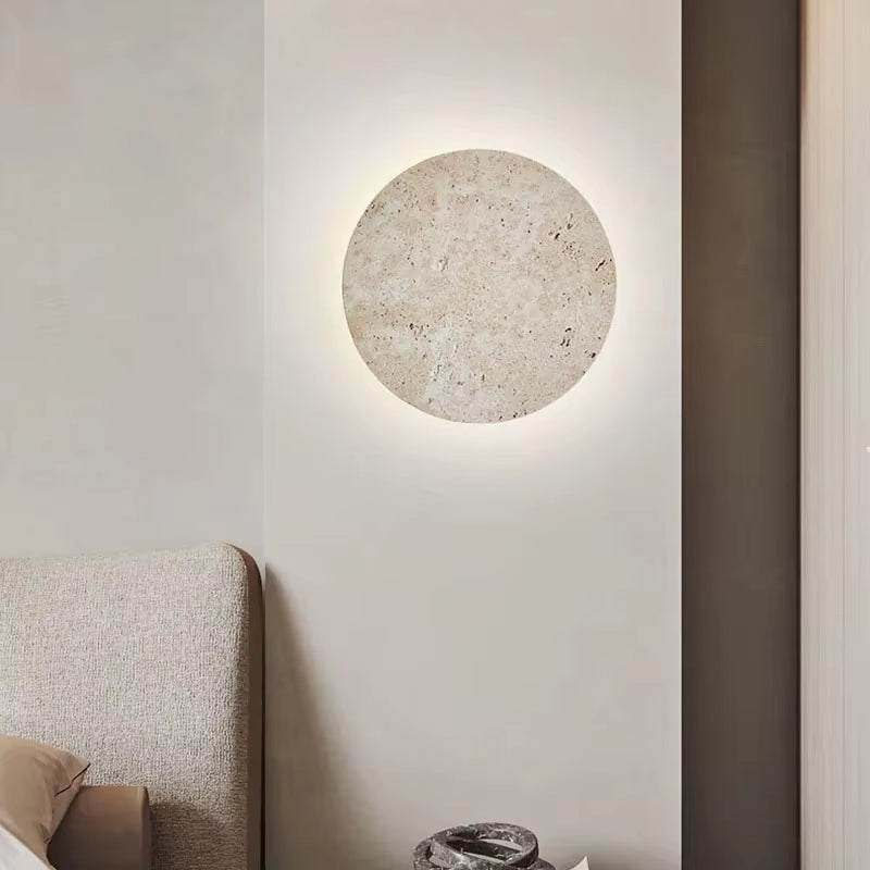 Round marble wall lamp