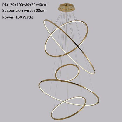 Multi-ring chandelier