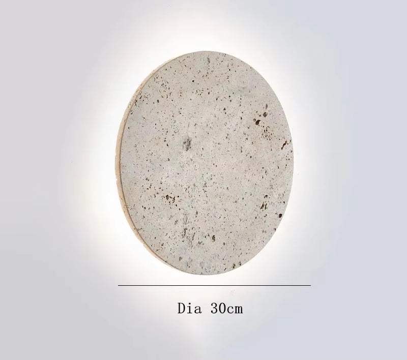 Round marble wall lamp