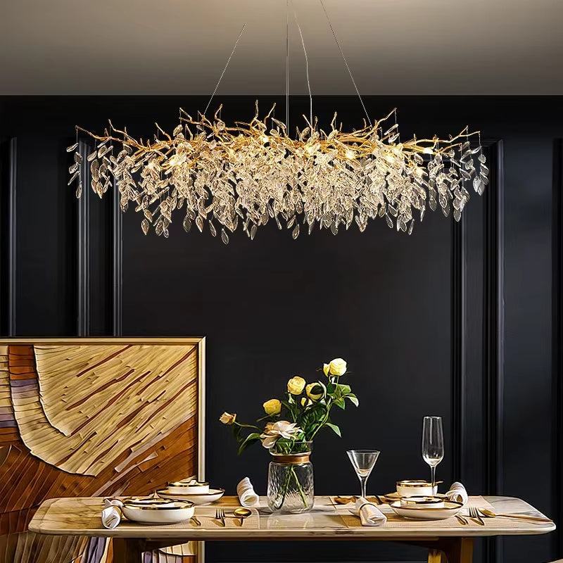 Tree Branch Raindrop Crystal Chandelier