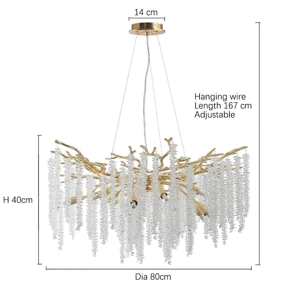 Vintage tree branch chandelier